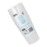 Product foto van Herbruikbare drinkbekers PP transparant onbreekbaar set van 8