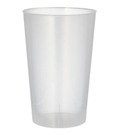 Product foto van Herbruikbare drinkbekers PP transparant onbreekbaar set van 8