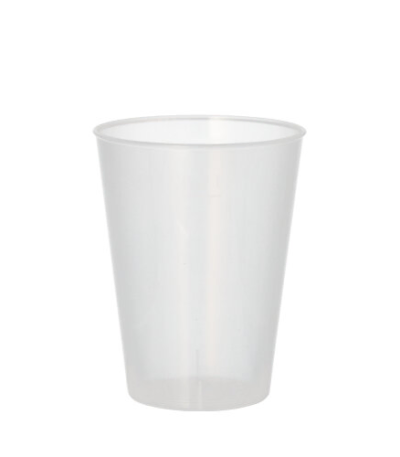 Product foto van Herbruikbare drinkbekers PP transparant set van 25 200ml