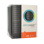 Product foto van Herbruikbare drinkbekers PP zwart set van 56 Circulware
