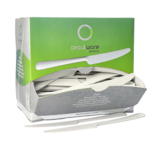 Product foto van Herbruikbare messen PP-MF wit set van 200 Circulware by Haval Gaia