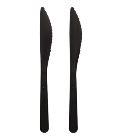 Product foto van Herbruikbare messen PP-MF zwart 18