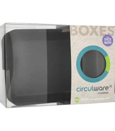 Product foto van Herbruikbare schalen Circulware by Haval zwart set van 8