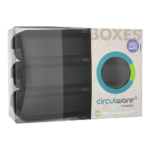 Product foto van Herbruikbare schalen Circulware zwart hoekig set van 36