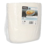 Product foto van Herbruikbare schalen ovaal wit set van 10 Cella 2400ml