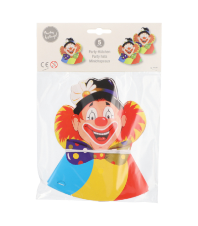 Product foto van Hoedjes Clown set van 5