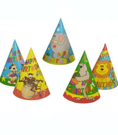 Product foto van Hoedjes Happy Birthday set van 5