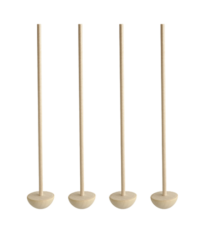 Product foto van Houten cocktailstamper natuur 17cm set van 50 Moon