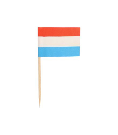 Product foto van Houten decoprikkers 8 cm set van 500 "Nederland"