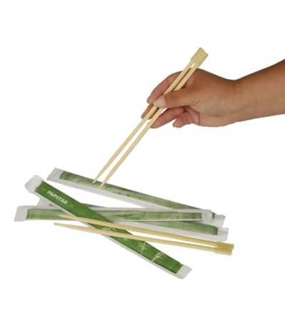 Product foto van Houten eetstokjes 23 cm set van 50 "pure"