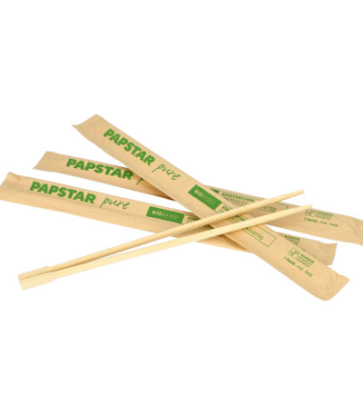 Product foto van Houten eetstokjes 23 cm set van 50 "pure"