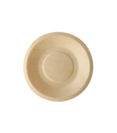 Product foto van Houten fingerfood borden rond set van 50 14cm