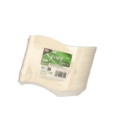 Product foto van Houten fingerfood lepels suikerriet Asia set van 50