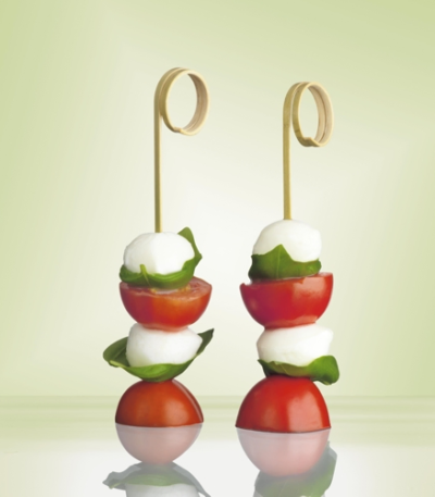 Product foto van Houten fingerfood prikkers 11cm set van 100 Twister