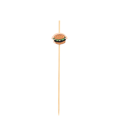 Product foto van Houten fingerfood prikkers 12 cm set van 100 Burger