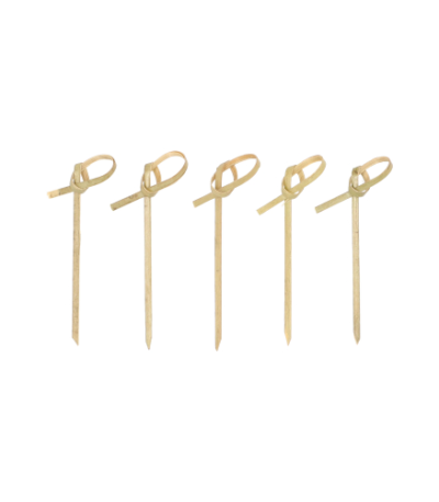 Product foto van Houten fingerfood prikkers Knot 6cm set van 40