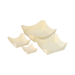 Product foto van Houten fingerfood schalen hoekig set van 50