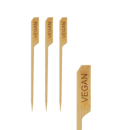 Product foto van Houten fingerfood spiesjes 12 cm vegan set van 250