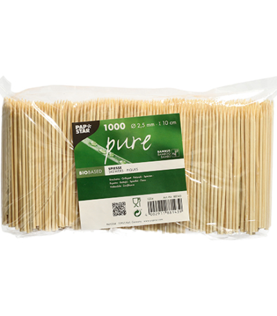Product foto van Houten fingerfood spiesjes bamboe 10 cm set van 1000