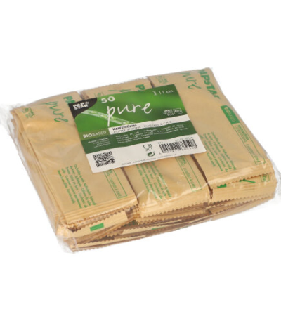 Product foto van Houten koffielepels pure 11 cm set van 50