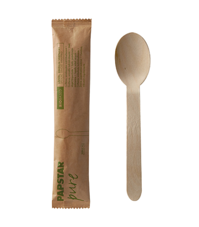 Product foto van Houten lepels pure 16cm set van 50