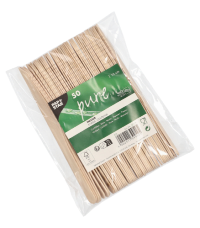 Product foto van Houten messen pure set van 50 16cm