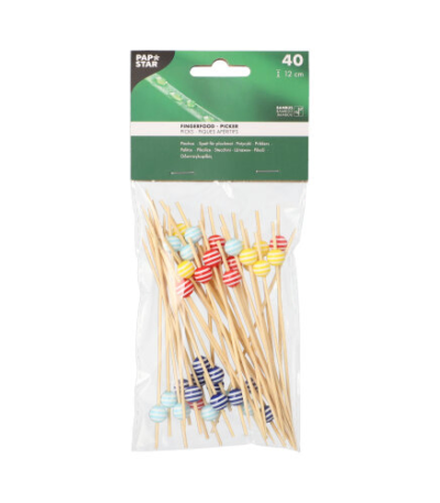 Product foto van Houten prikkers 12cm set van 40 Ball