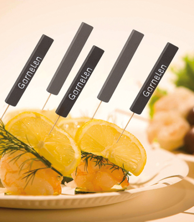 Product foto van Houten prikkers Fingerfood 16cm set van 100 Blackboard