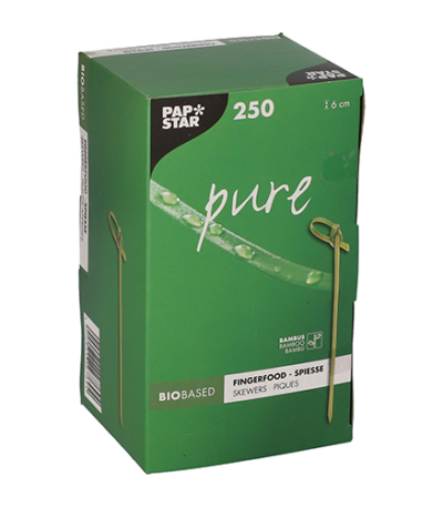 Product foto van Houten prikkers Fingerfood 6 cm set van 250 Knot