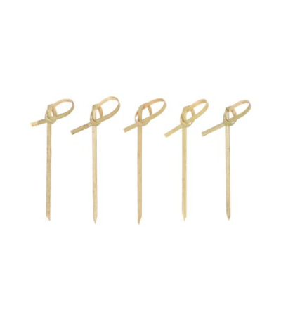 Product foto van Houten prikkers Fingerfood 6 cm set van 250 Knot