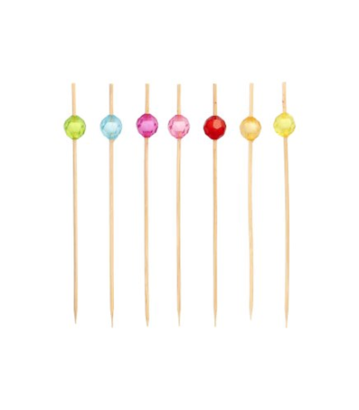 Product foto van Houten prikkers assorti kleuren set van 100 Pearl