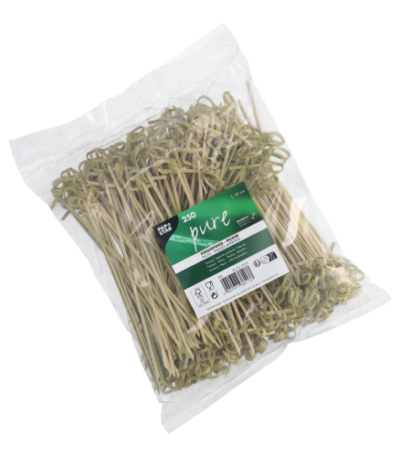 Product foto van Houten prikkers fingerfood 18 cm set van 250 Knot