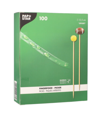 Product foto van Houten prikkers fingerfood Sport 100 stuks