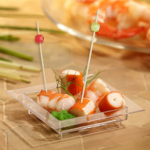 Product foto van Houten prikkers fingerfood assorti kleuren set van 100 Square