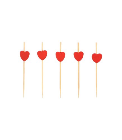 Product foto van Houten prikkers hart set van 40