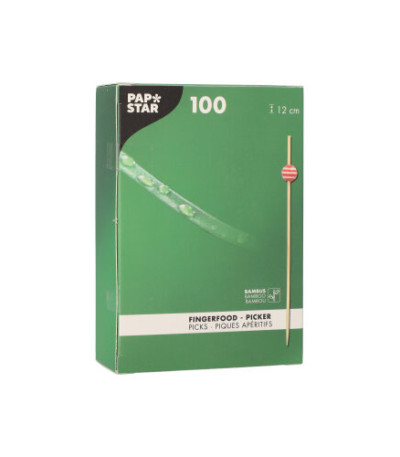 Product foto van Houten prikkers set van 100 12cm Ball