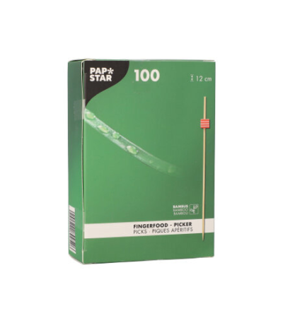 Product foto van Houten prikkers set van 100 12cm Cube