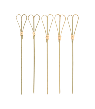 Product foto van Houten prikkers set van 100 Heart 18cm