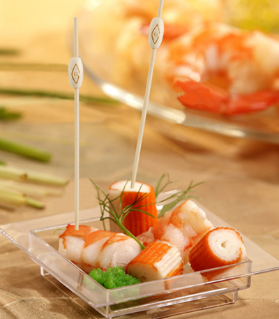 Product foto van Houten prikkers voor fingerfood 12 cm set van 100 Mali