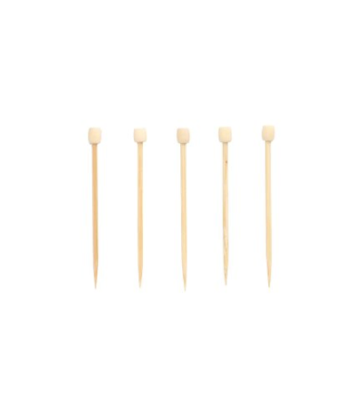 Product foto van Houten prikkers voor fingerfood 7cm set van 40 Drum