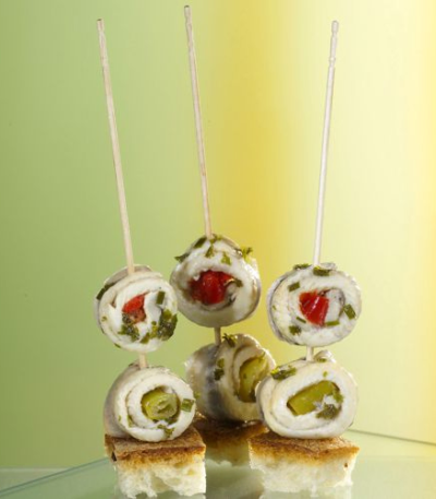 Product foto van Houten prikkers voor fingerfood gedraaid set van 500 15cm