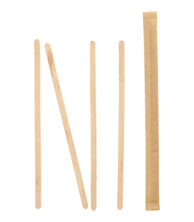 Product foto van Houten roerstaafjes set van 100 pure 17