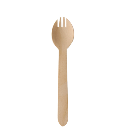 Product foto van Houten sporks 16 cm set van 100