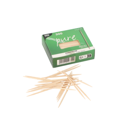 Product foto van Houten tandenstokers rond set van 300 6