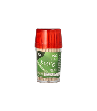 Product foto van Houten tandenstokers set van 190 met dispenserbox