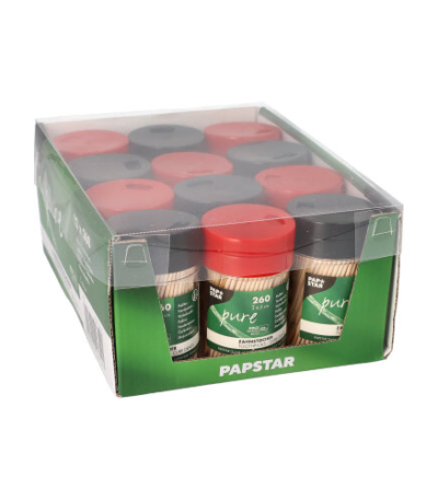 Product foto van Houten tandenstokers set van 260 met dispenser