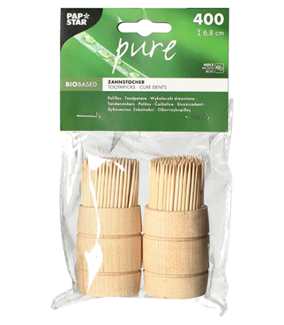 Product foto van Houten tandenstokers set van 400 Pure