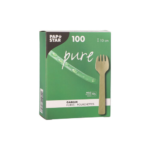 Product foto van Houten vorken 10 cm set van 100