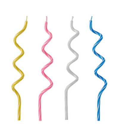 Product foto van Kaarsen Verjaardagskaarsen assorti kleuren 12