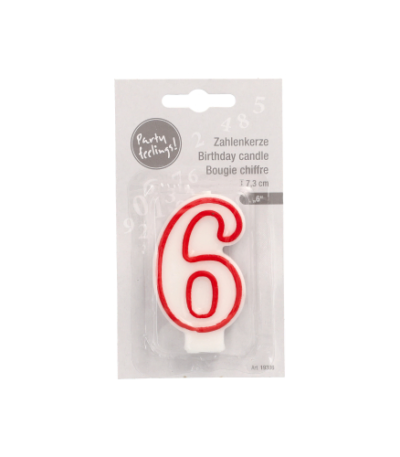 3cm rode rand 6 stuks